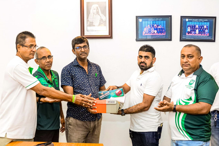 Donating cricket and Football Equipments